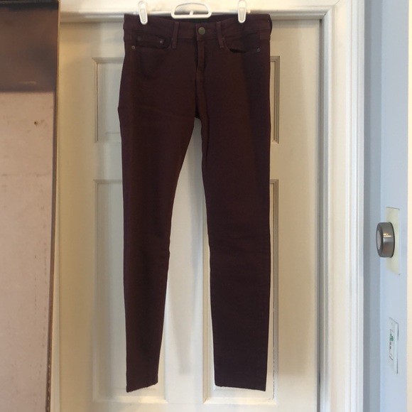 VINCE Maroon Shiraz Skinny Jeans- Size 28 - Picture 3 of 3